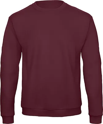 Produktbild von B & C Herren Sweater Sweatshirt Rundhals Pullover Pulli langarm, Größe:2XL, Farbe:Burgundy