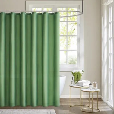 Produktbild von Famanu Duschvorhang 180 x 200 cm - grün, wasserabweisend, schimmelresistent, waschbar