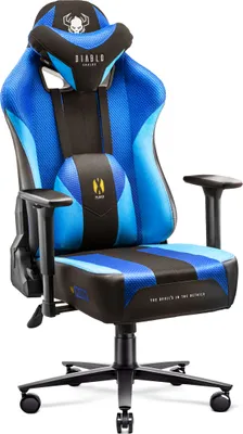 Obrázok produktu pre Diablo X-Player Herné kreslo Kancelárske kreslo Látka 3D podrúčky Ergonomický dizajn Krčný/bederný vankúš Frost Black/čierne Normal L
