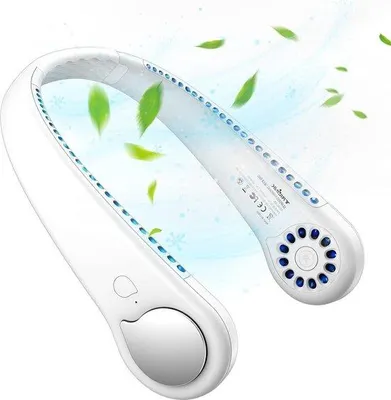 Obrázek produktu pro Malý přenosný USB ventilátor, 360° proudění vzduchu, černý, dobíjecí