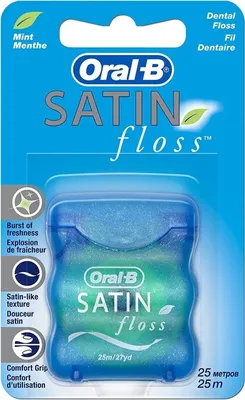 A package of Oral-B Satin Floss.