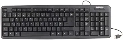 Image de Clavier QWERTZ, clavier USB standard avec pavé numérique, noir, clavier standard, câble, connexion filaire