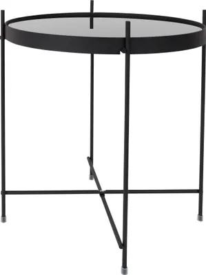 Produktbild von Zuiver Cupid Beistelltisch Rund 43 cm Glas/ Metall Schwarz
