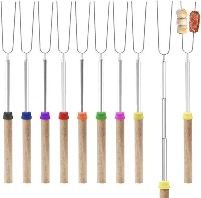 Obrázek produktu pro 8 kusů teleskopických špízů – nerezová ocel – grilování venku