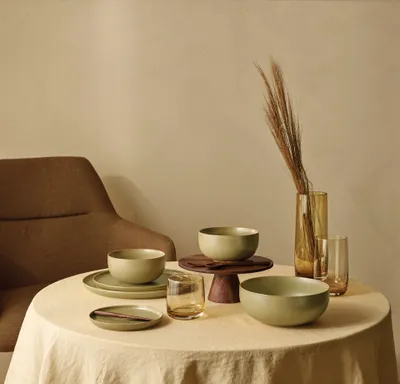 Produktbild von ASA Vorteilset 4 Stück Kaffeetasse mit Unterer, miso gelb coppa 19020194 und Geschenk + Spende
