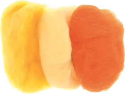 Produktbild von GLOREX Schafwolle 3 x 10g Gelb-Mix