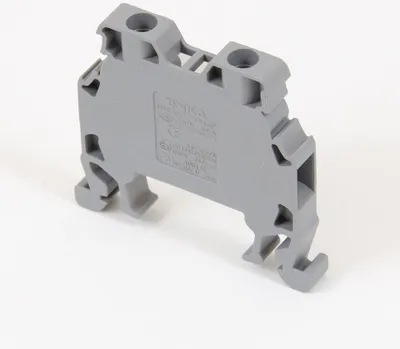 Produktbild von ONKA 1,5mm2 Schraubklemmleiste DIN-Schienen-Klemme 2-adrig grau, 1010002