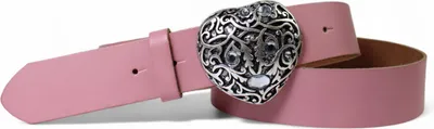 Produktbild von FRONHOFER Damen Ledergürtel mit funkelnder Strass Herz Gürtelschnalle 4 cm, echt Leder