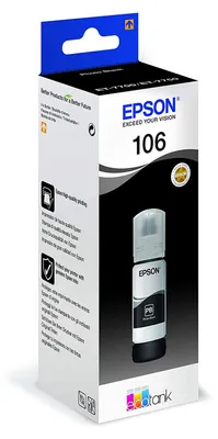 Zdjęcie produktu dla Epson 106 EcoTank Photo Black ink bottle, Oryginalny, Czarny fotograficzny, Epson, - EcoTank ET-7750 - EcoTank ET-7700, 70 ml, Druk atramentowy