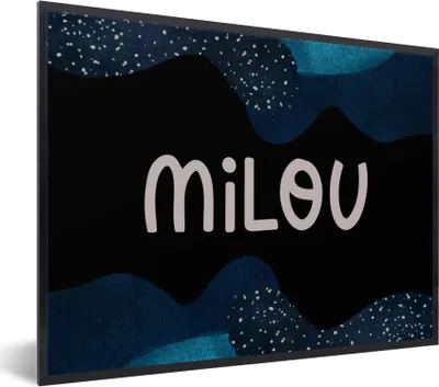 Produktbild von MuchoWow® Gerahmtes Poster Milou - Pastell - Mädchen 80x60 cm - Poster mit Schwarzem Bilderrahmen Wandposter Rahmen Foto Bilder - Schwarzem - Mit Gestell