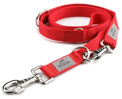 Produktbild von BedDog Hundeleine WILLY verstellbar in 3 Längen Führleine, Laufleine,2m/25mm,rot