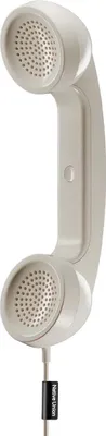 Image de Native Union, POP Retro : combiné téléphonique USB-C avec micro et fonction vidéo, beige
