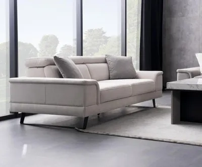Zdjęcie produktu dla Sofa 2 osobowa sofa 2 osobowa sofa sofa dwuosobowa tapicerka z podłokietnikiem beżowy