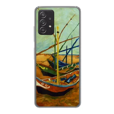 Produktbild von MuchoWow® Handyhülle Schutzhülle Hülle für Samsung Galaxy A53 5G Fischerboote am Strand - Vincent van Gogh Silikon Softcase Handy Hülle - Schutzabdeckung