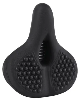Imagen del producto de INF Asiento de bicicleta de gel con espuma viscoelástica y masaje 3D de silicona, absorción de impactos y corte ventilado