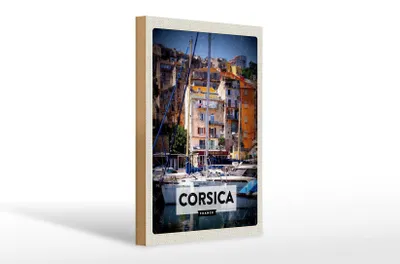 Produktbild von Holzschild Reise 20x30cm Corsica France Urlaubsort Geschenk
