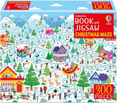 Produktbild von Usborne Buch und Puzzlespiel Weihnachtslabyrinth
