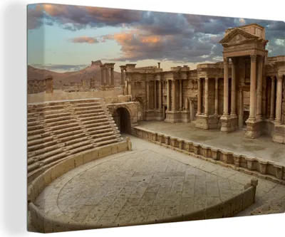 Obrázok produktu pre OneMillionCanvasses® - Obrazy na plátne - 140x90 cm, Divadlo v Palmýre, nástenné umenie Print Wall Decoration