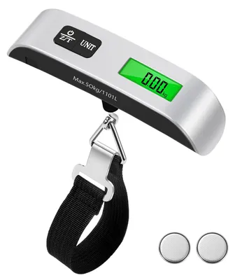 Zdjęcie produktu dla Waga bagażowa - Elektroniczna - Maks. 50 kg - Wyświetlacz LCD - Srebrna