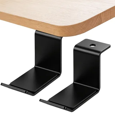 Produktbild von Kopfhörerhalter Kopfhörerhaken Unter dem Schreibtisch - Metall - Schwarz - 2 Stück - Für Gaming und Homeoffice