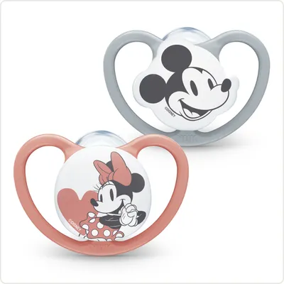 Produktbild von NUK Schnuller Silikon Gr.1 Disney Mickey Space 2Stk