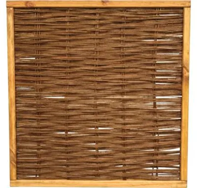 Produktbild von Zaun Hauptelement Weidengeflechtzaun Fako 120 x 120 cm braun