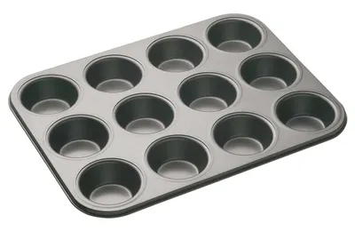 Produktbild von MasterClass Antihaftbeschichtetes Muffinblech / Backblech of 12 Löcher, 35 x 27 cm