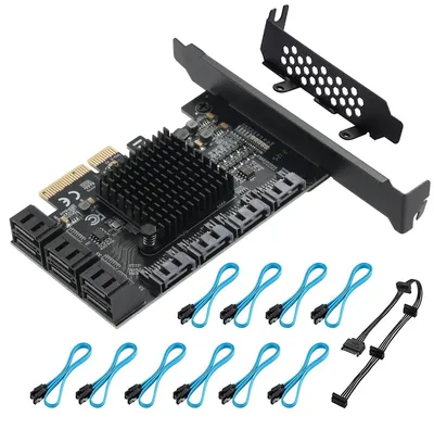 Obrázek produktu pro PCIe 4x SATA karta s 10 porty a SATA 3.0 6 Gbps