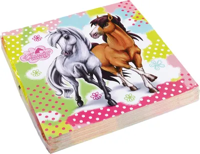 Produktbild von 20 Servietten Charming Horses 2 33x33cm