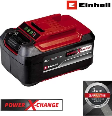 Produktbild von Original Einhell System Akku Power X-Change (Lithium Ionen Akku, 18 V, 5.2 Ah