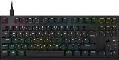 Obrázok produktu pre Corsair K60 PRO TKL RGB optická mechanická herná klávesnica bez kláves - CORSAIR OPX Keyswitch(SK)