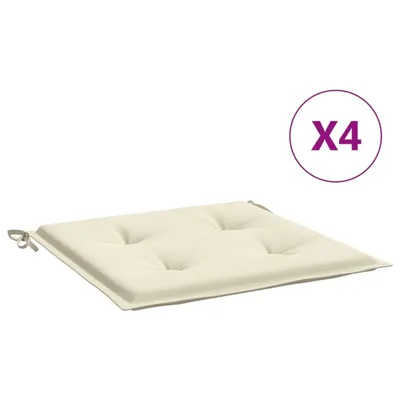 Produktbild von vidaXL Gartenstuhl-Kissen 4 Stk. Creme 50x50x4 cm Oxford-Gewebe