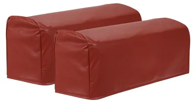 Productafbeelding van 2 stuks armleuninghoezen van Polyurethanleer, vintage, antislip, meubelbescherming, bruin
