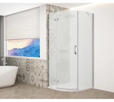 Immagine prodotto di TRINITY CHROME Box doccia a quarto di cerchio 900x900 mm, vetro satinato, sinistra
