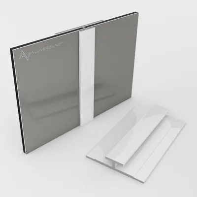 Produktbild von 300cm Verbindungsprofil für 3 mm Platten Weiß RAL9016