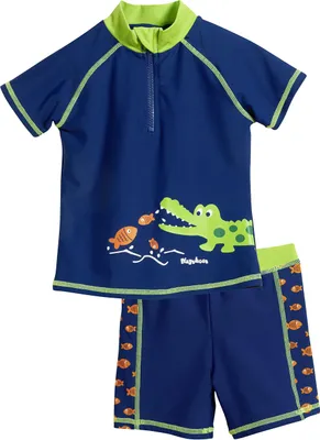 Produktbild von Playshoes Unisex Kinder zweiteilig Schwimmshirt Badeshorts Badebekleidung,Krokod