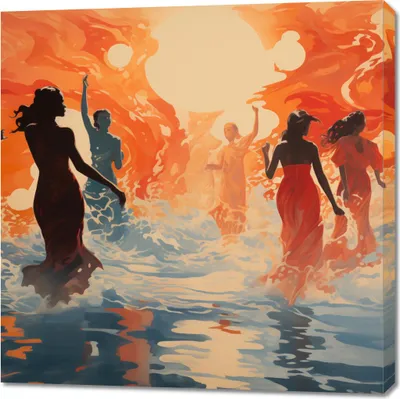 Produktbild von Bild 90x90cm Tanzende Glut