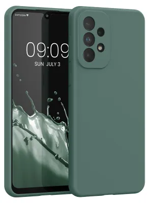 Produktbild von kwmobile Handyhülle für Samsung Galaxy A33 5G Hülle - Case Silikon - Kabelloses Laden - Schutzhülle Cover in Blaugrün