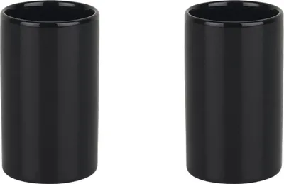 Obrázek produktu pro Spirella Držák na zubní kartáčky Tubus 7 x 11,5 cm Černá sada 2 ks