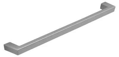 Imagen del producto de Tirador para mueble de zamak con acabado cromado mate, de 320 mm