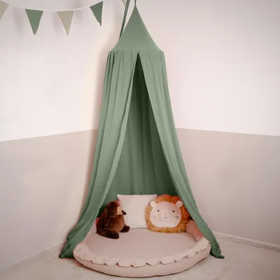 Productafbeelding van Baldakijn eucalyptus zonder goudapplicatie - bedhemel voor de kinderkamer