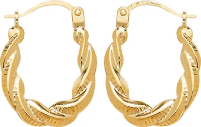Image de Boucles d'Oreilles Créoles Femme Or 375/1000 - 17mm*13mm; TRS26403