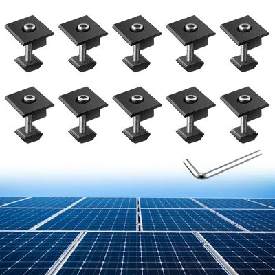 Solarmodul-Clips 40 mm, Aluminium, für Dach, Wohnmobil, Boot