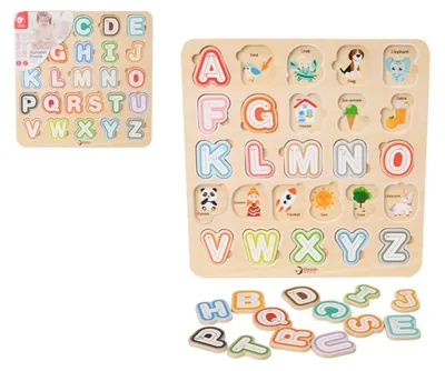 Produktbild von Classic World Holzpuzzle Alphabet - Lernspielzeug 27 Teile