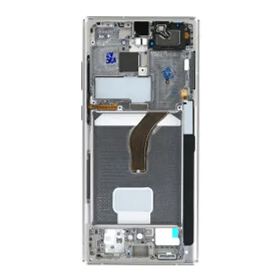 Produktbild von Original Mittelrahmen Samsung Galaxy S22 Ultra SM-S908 Phantomweiß GH96-14953C