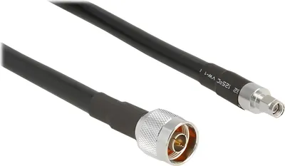 Produktbild von DeLOCK 1m, N/RP-SMA, 1 m, CFD400, LLC400, RP-SMA, Schwarz