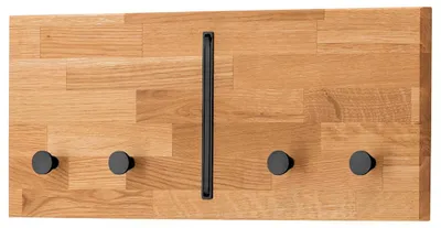 Produktbild von Garderobenpaneel Eiche massiv 50 cm 1 Klapphaken CUENCA-137
