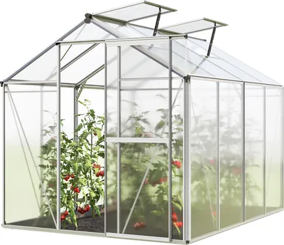 Zdjęcie produktu dla GFP Szklarnia Jasmin 4 rama aluminiowa 192 x 256 cm panele poliwęglanowe