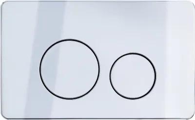 Produktbild von Balneo Betätigungsplatte OXO Zwei-Tasten-Spülplatte CHROM silber
