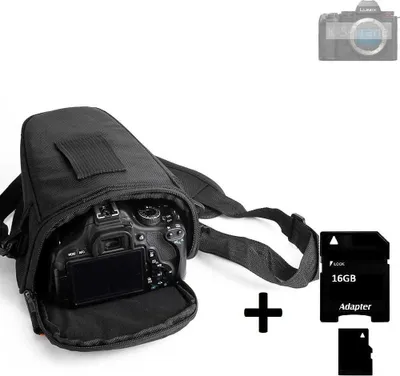 Produktbild von K-S-Trade Schultertasche kompatibel mit Panasonic Lumix DC-S5ll Colt Kameratasche für Systemkameras DSLR DSLM SLR, Bridge etc., + 16GB Speicherkarte